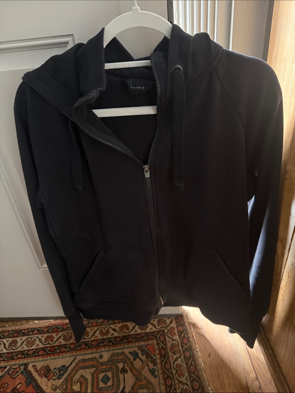 Athleta Black Full-Zip Hoodie Jacket